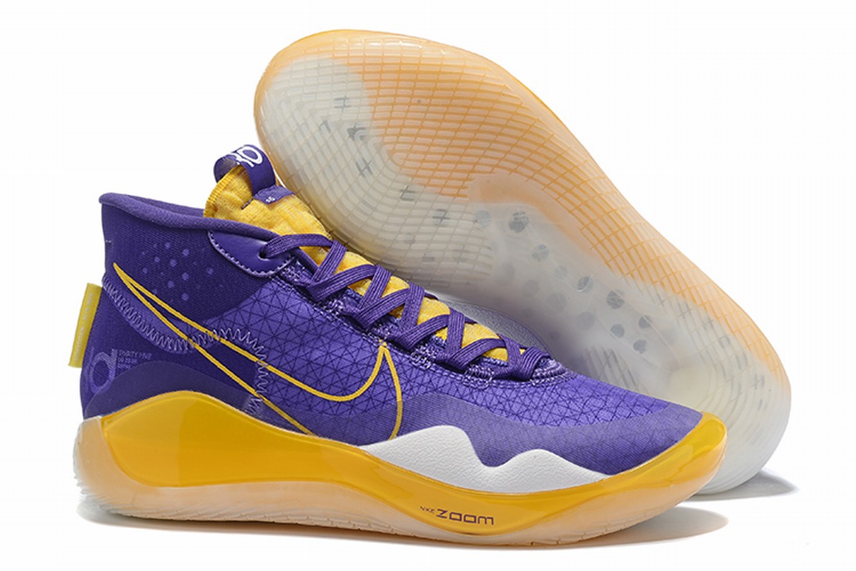 Nike KD 12 Shoes Purple Yellow